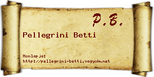 Pellegrini Betti névjegykártya